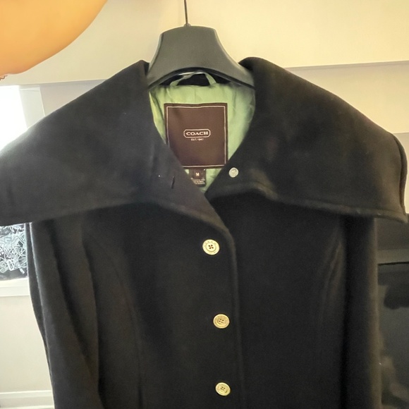 Coach black wool coat - Picture 2 of 6